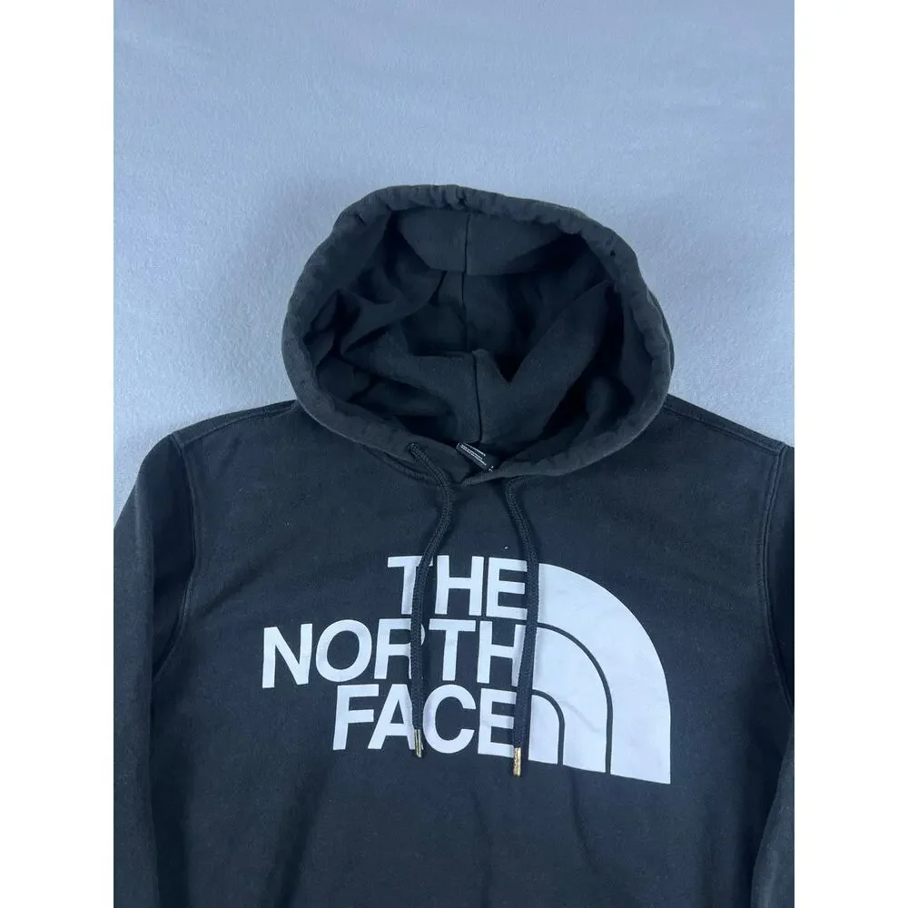 The North Face Black Pullover Hoodie Adult Small Spellout Outdoor 2000's